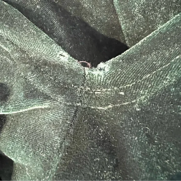 ROMAN KEFLAY VINTAGE OLIVE GREEN STRETCH VELVET - Picture 11 of 12